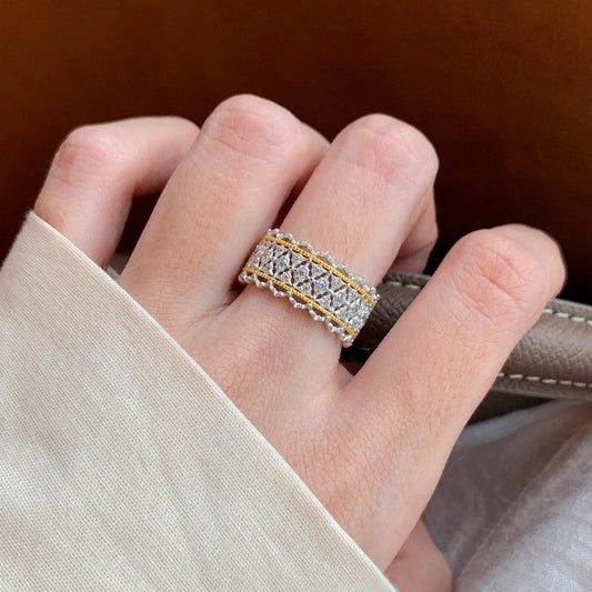 Pavé Lace Statement Ring