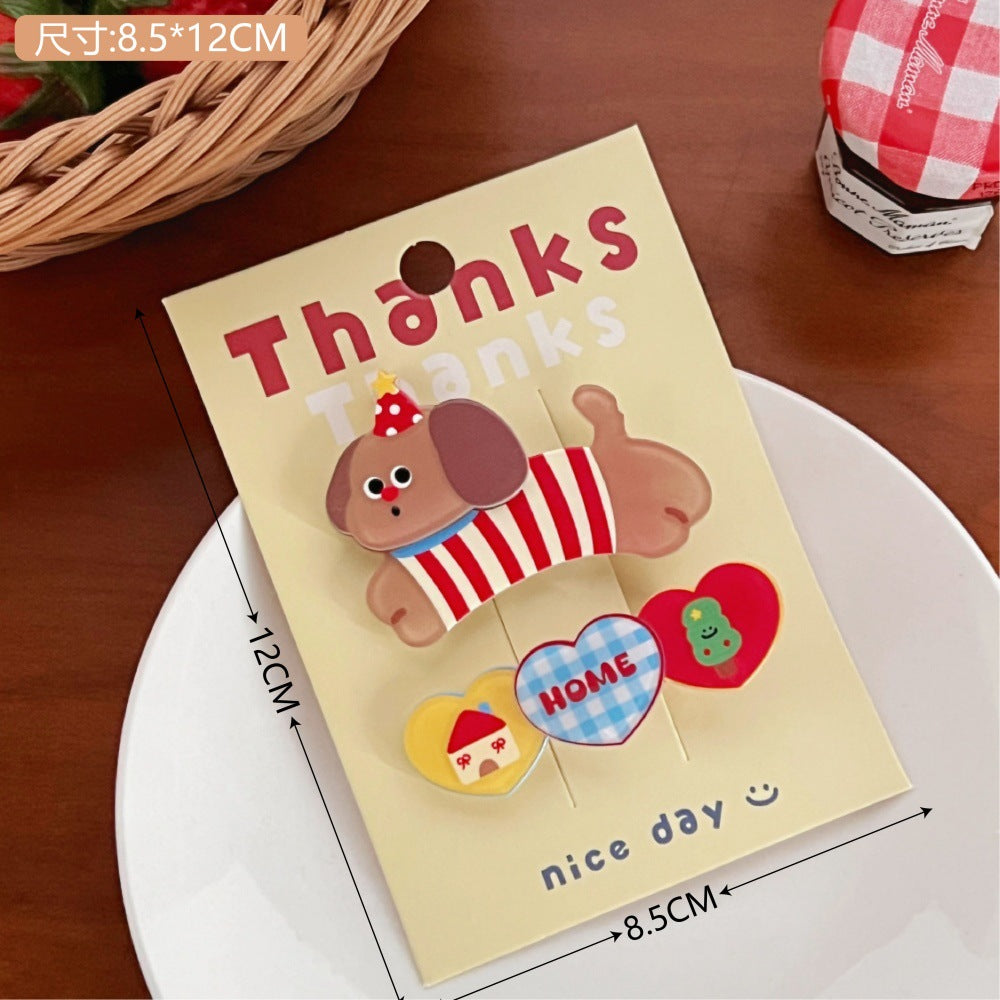 Cute Cartoon Pet Hair Clip Set