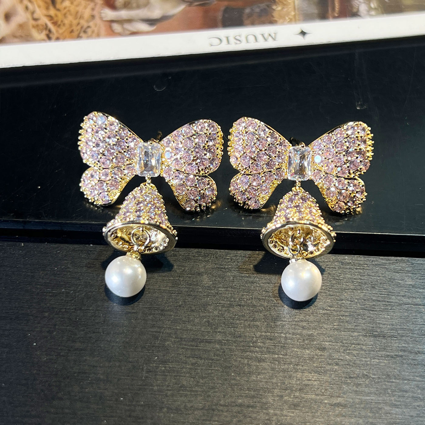 Snowy Ballet — Christmas Zircon Drop Earrings
