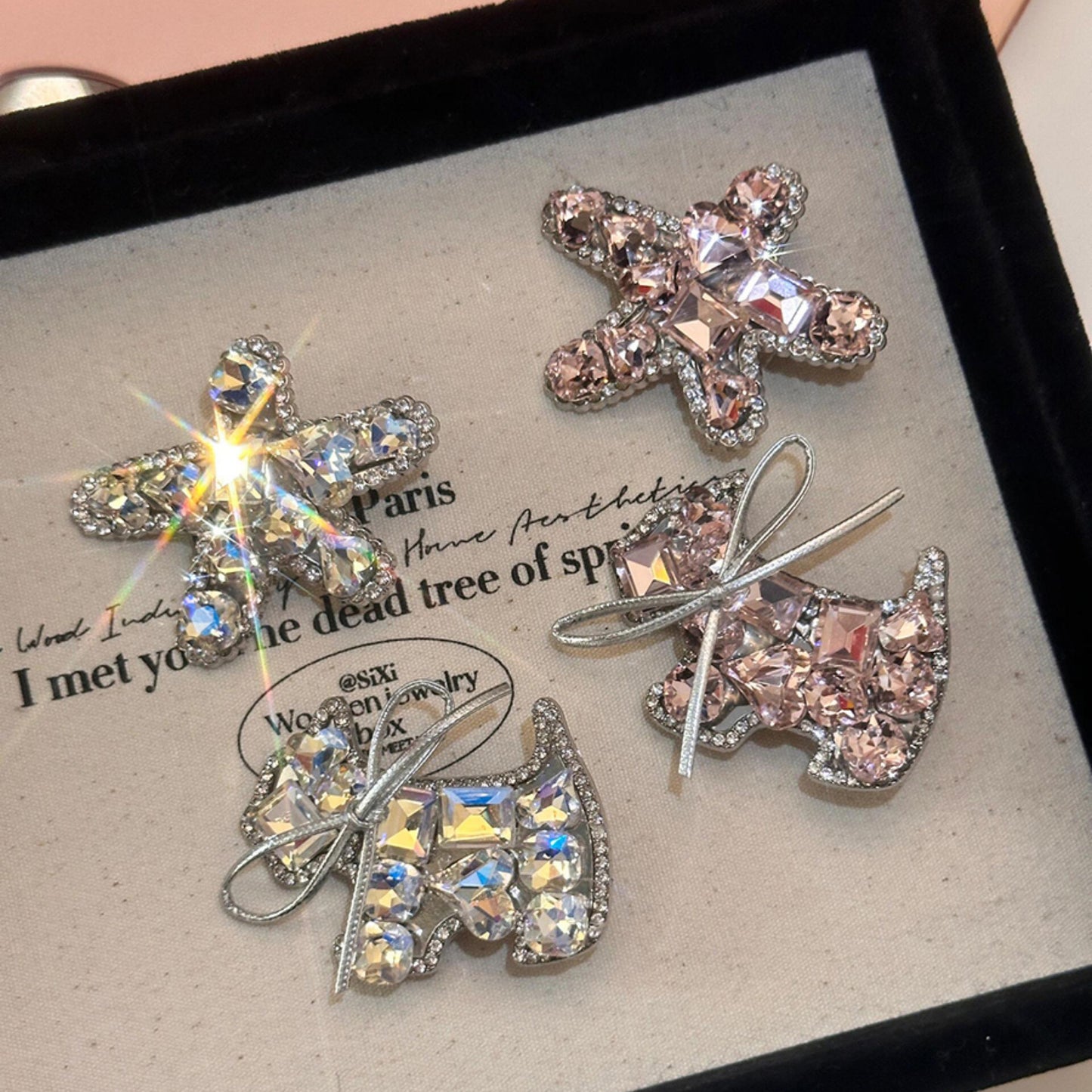 Sparkling Westie Crystal Hair Clip