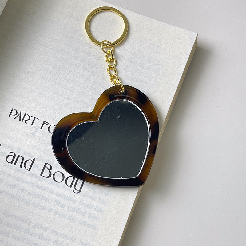 Heart Mirror & Comb Keychain