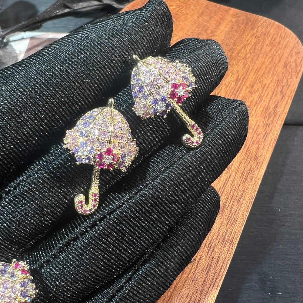 Rainbow Drizzle — Umbrella Zircon Jewelry Set