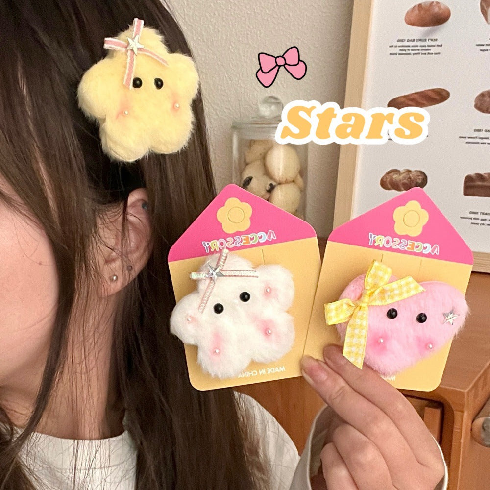 Plush Star Hair Clip for Kids
