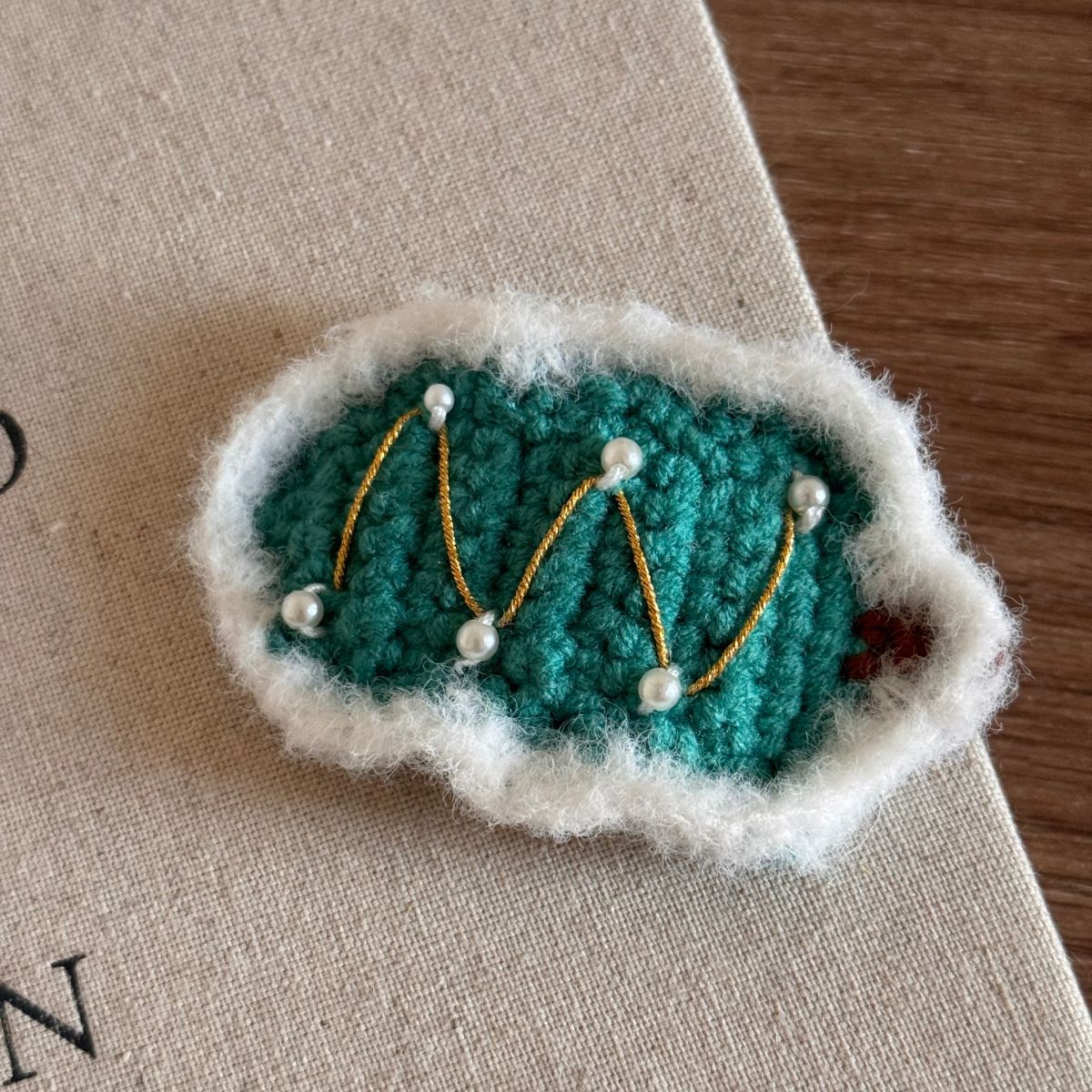 Cute Christmas Knit Hair Clip