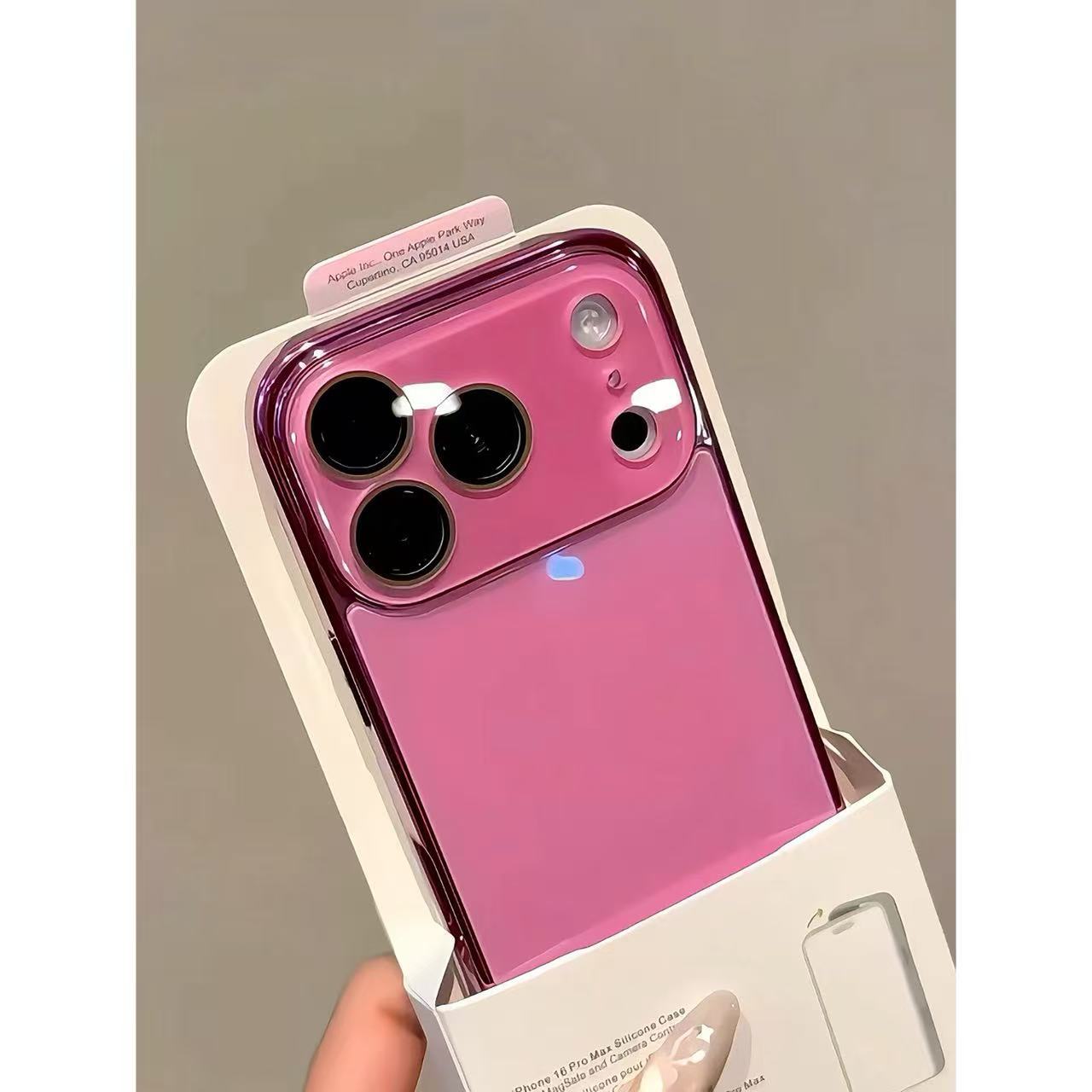 Rose Pink Glass Full-Cover iPhone Case