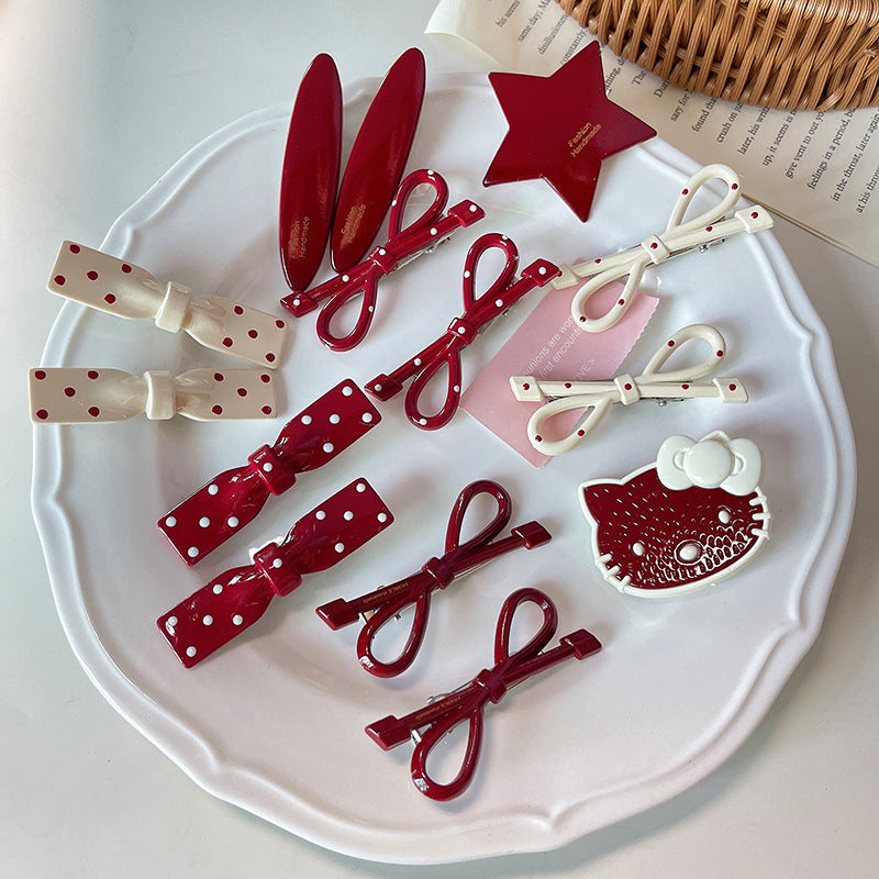 Sweet Polka Dot Bow Clip