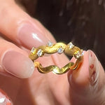 Galaxy Gleam — Sparkling Starry Crystal Fashion Ring