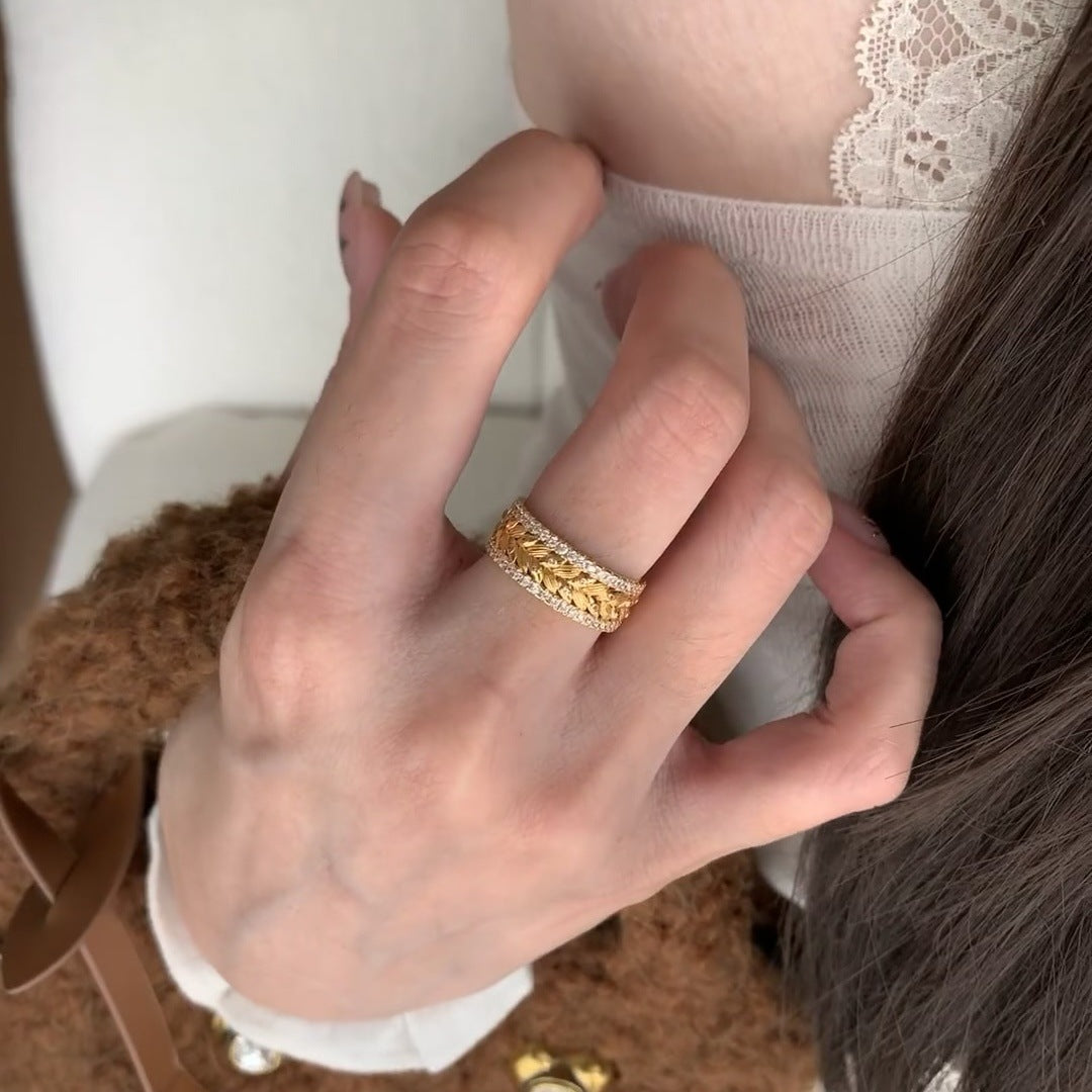 Golden Harvest — Vintage Wheat Ring