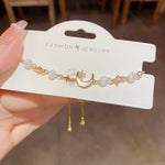 Lunar Serenade — Shell & Cat’s Eye Adjustable Bracelet