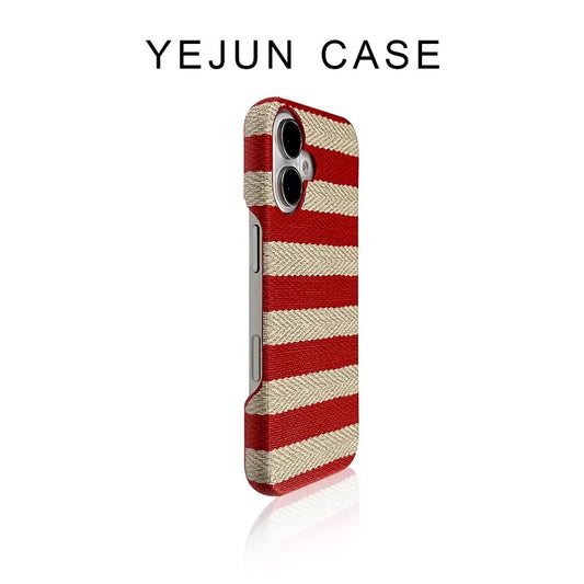Stripe Fabric iPhone Case (Multi-Color Options)