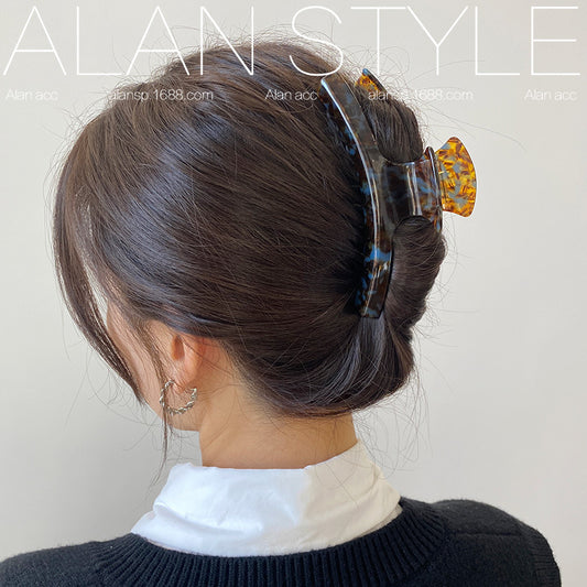 Dark Brown Acetate Hair Clip