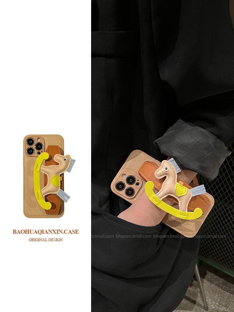 3D Rocking Horse Crossbody iPhone Case