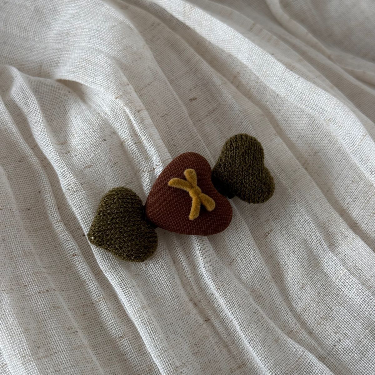 Cute Bear Fabric Hair Clip