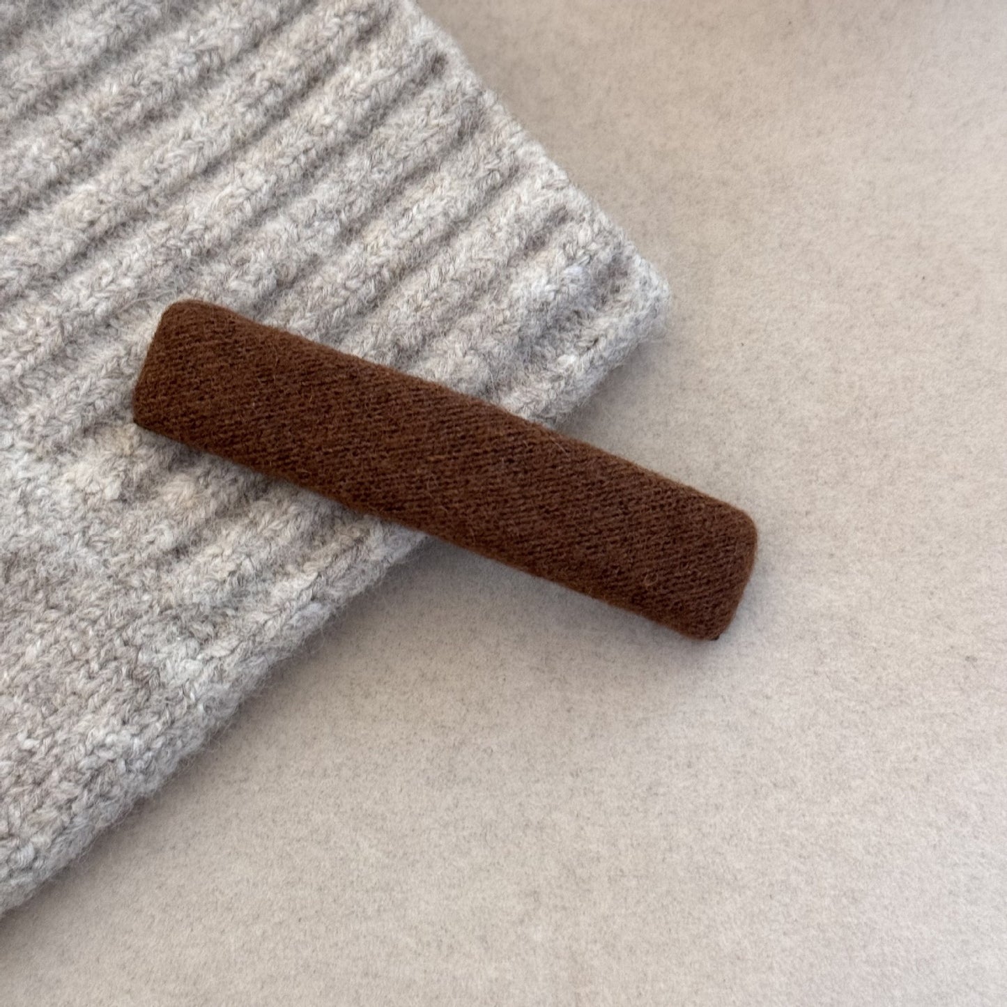 Colorful Flocked Wool Hair Clips