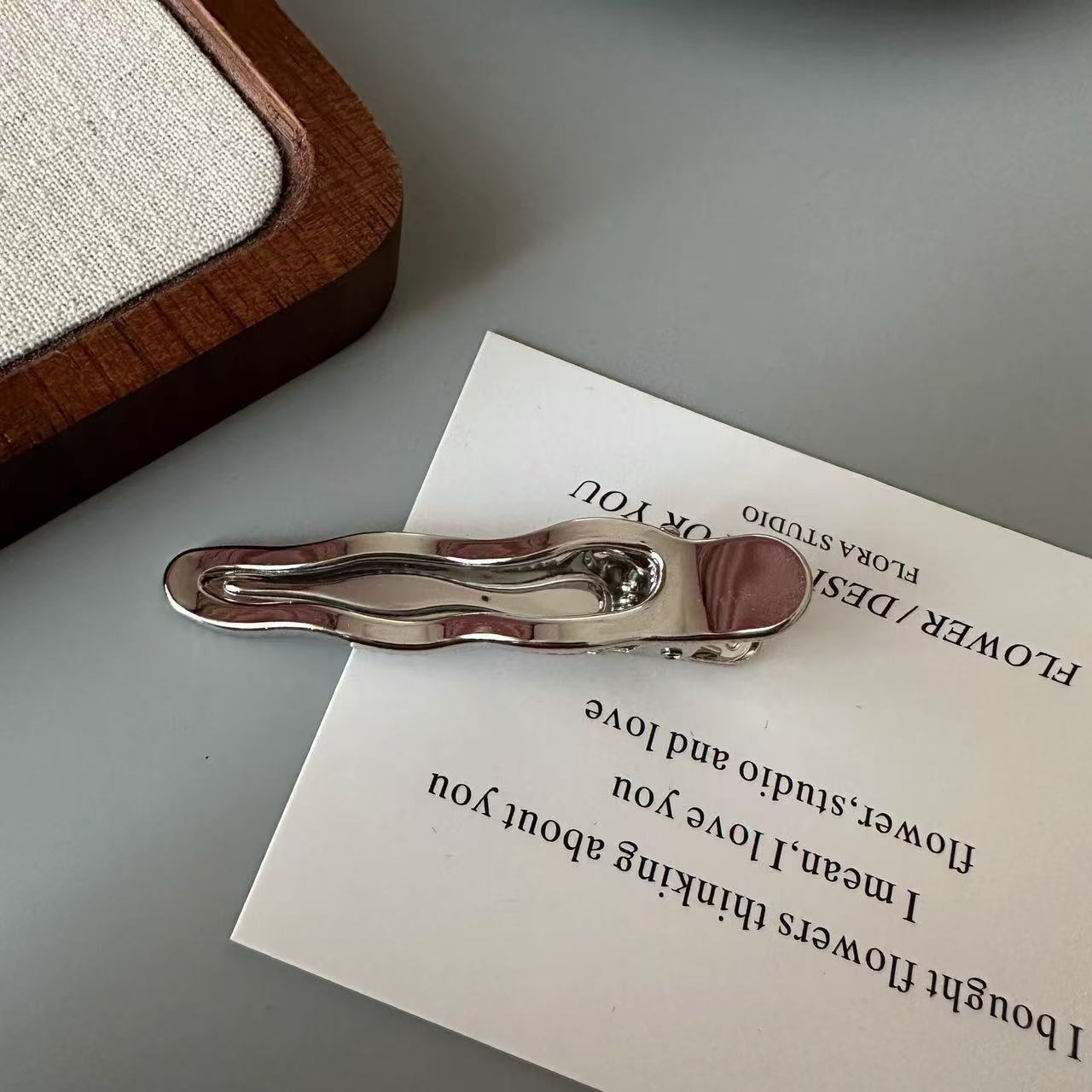 Silver Y2K Hair Clip for Teens