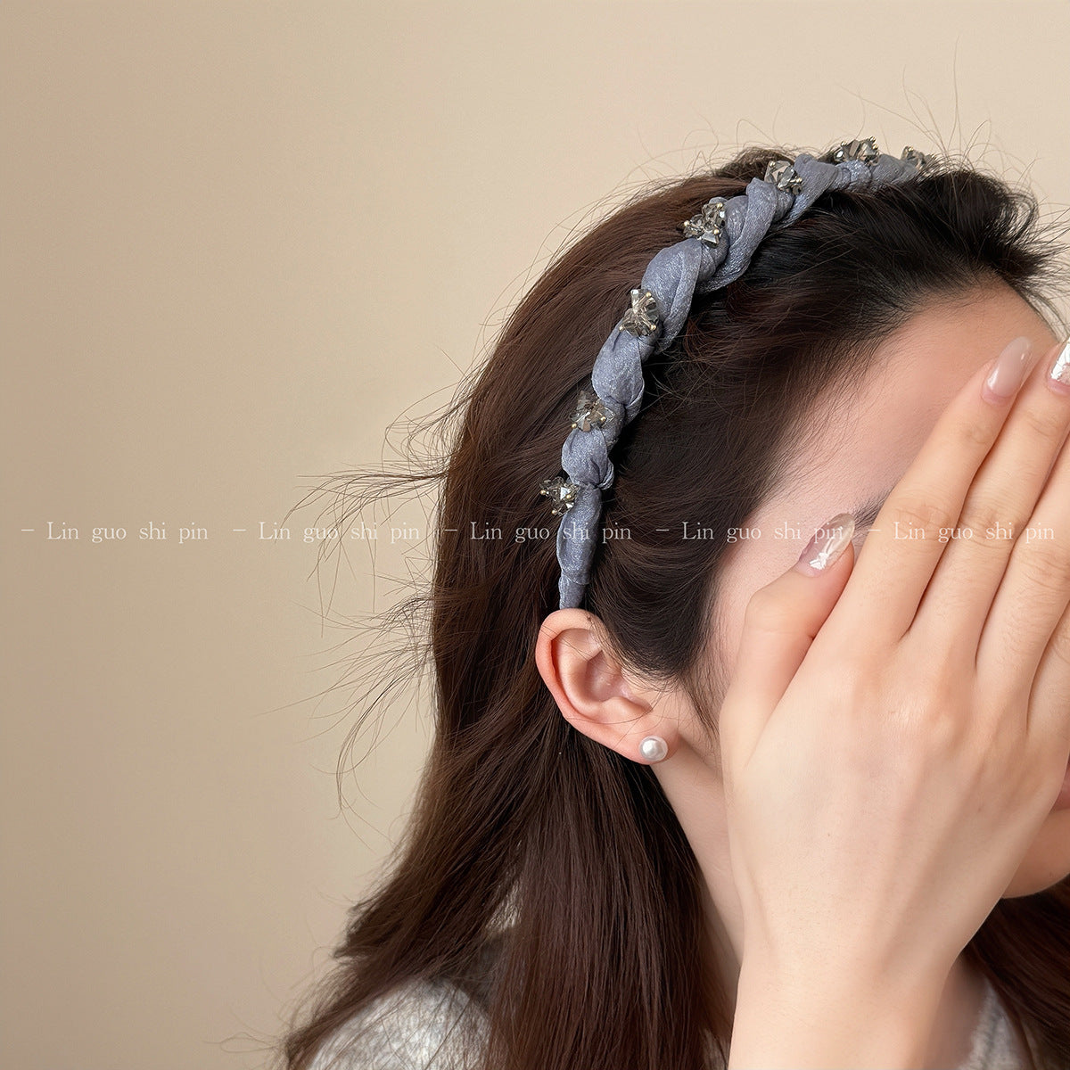 Rhinestone Wave High-Top Headband