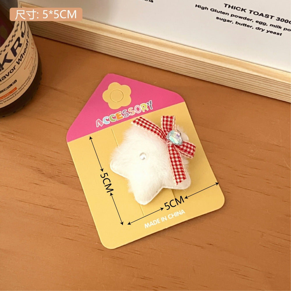 Plush Star Hair Clip for Kids