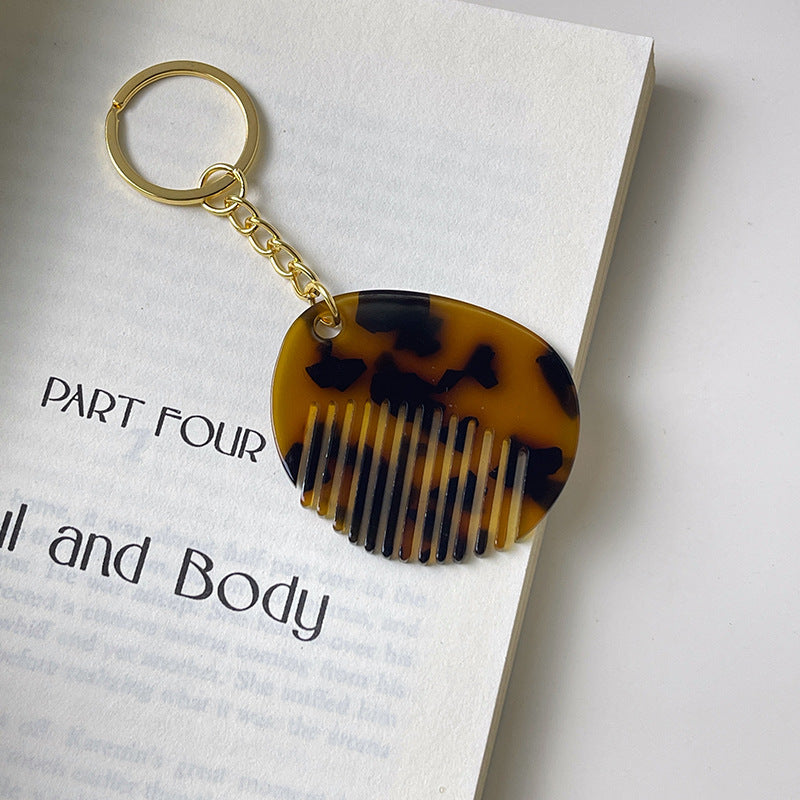 Heart Mirror & Comb Keychain