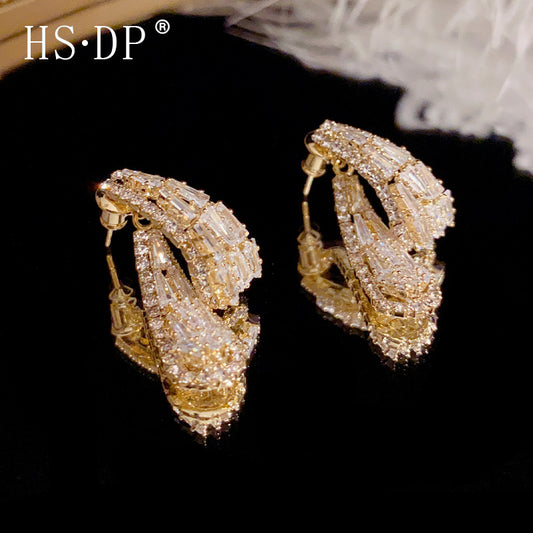 Chic Aura — S925 Silver Front & Back Earrings