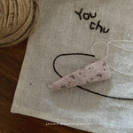 Bow Wool BB Hair Clip