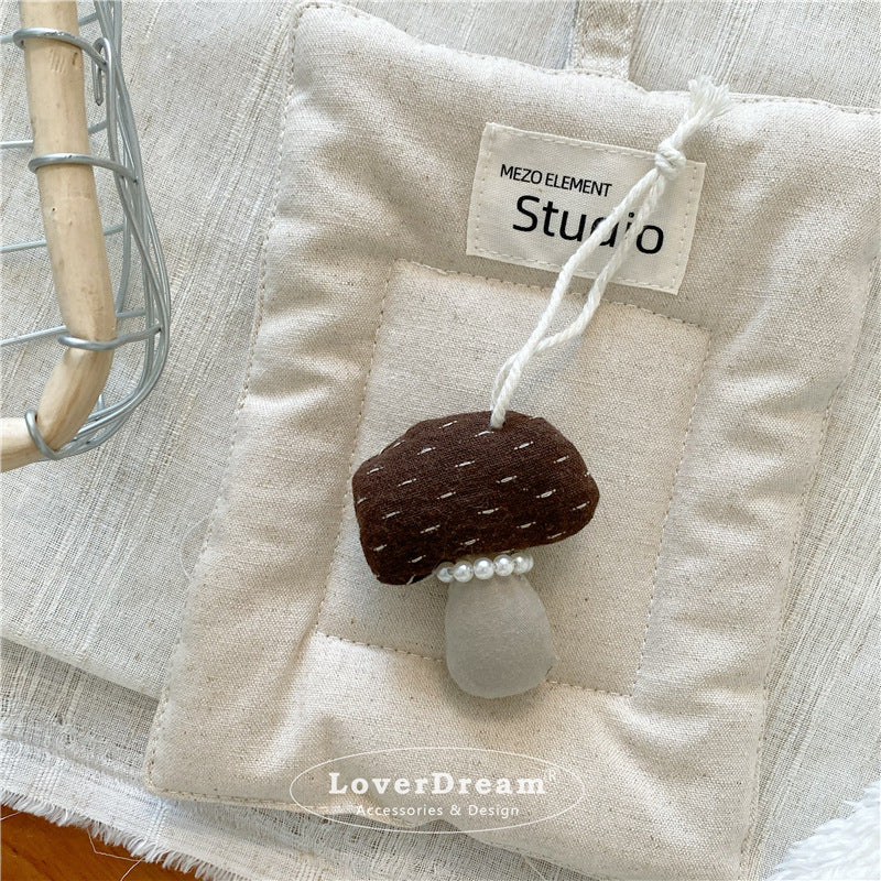 Fabric Bear Swan Dog Keychain