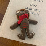 Brown Bear Bow Hair Tie