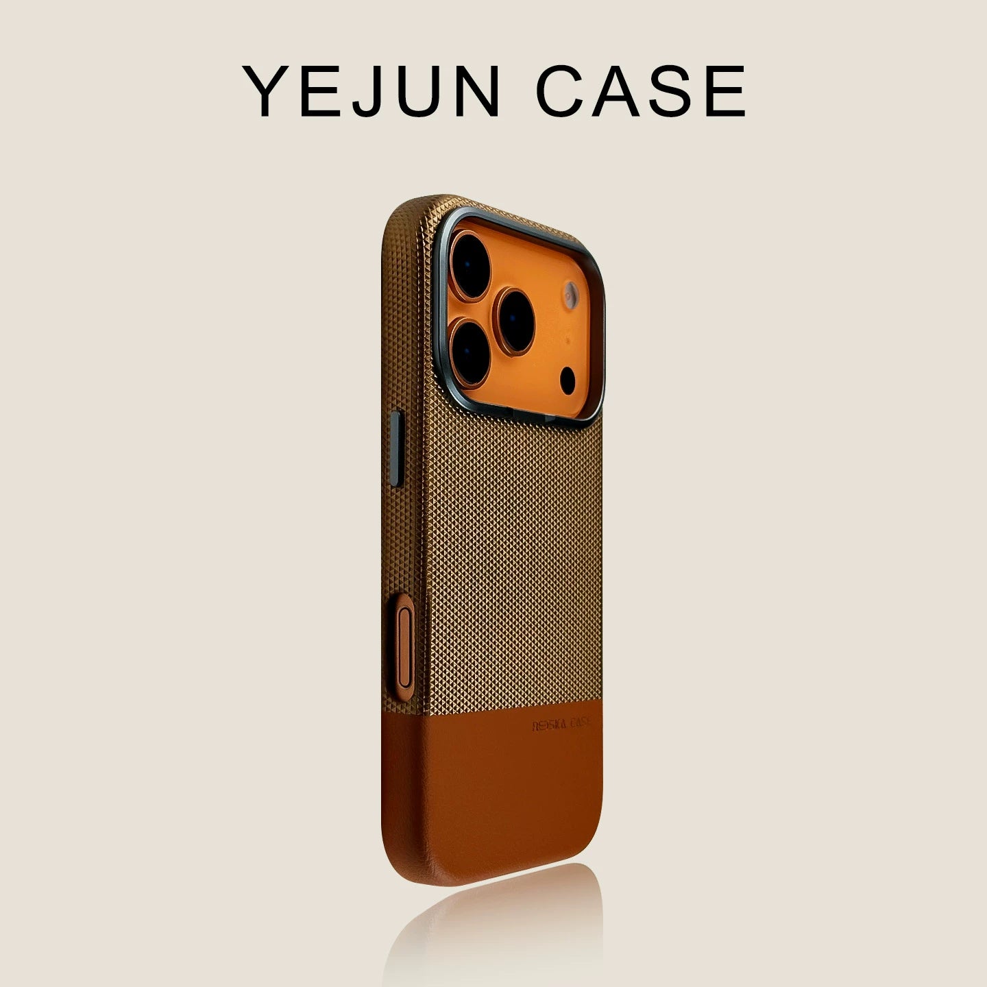 Desert Gold Dragon-Scale Leather Case