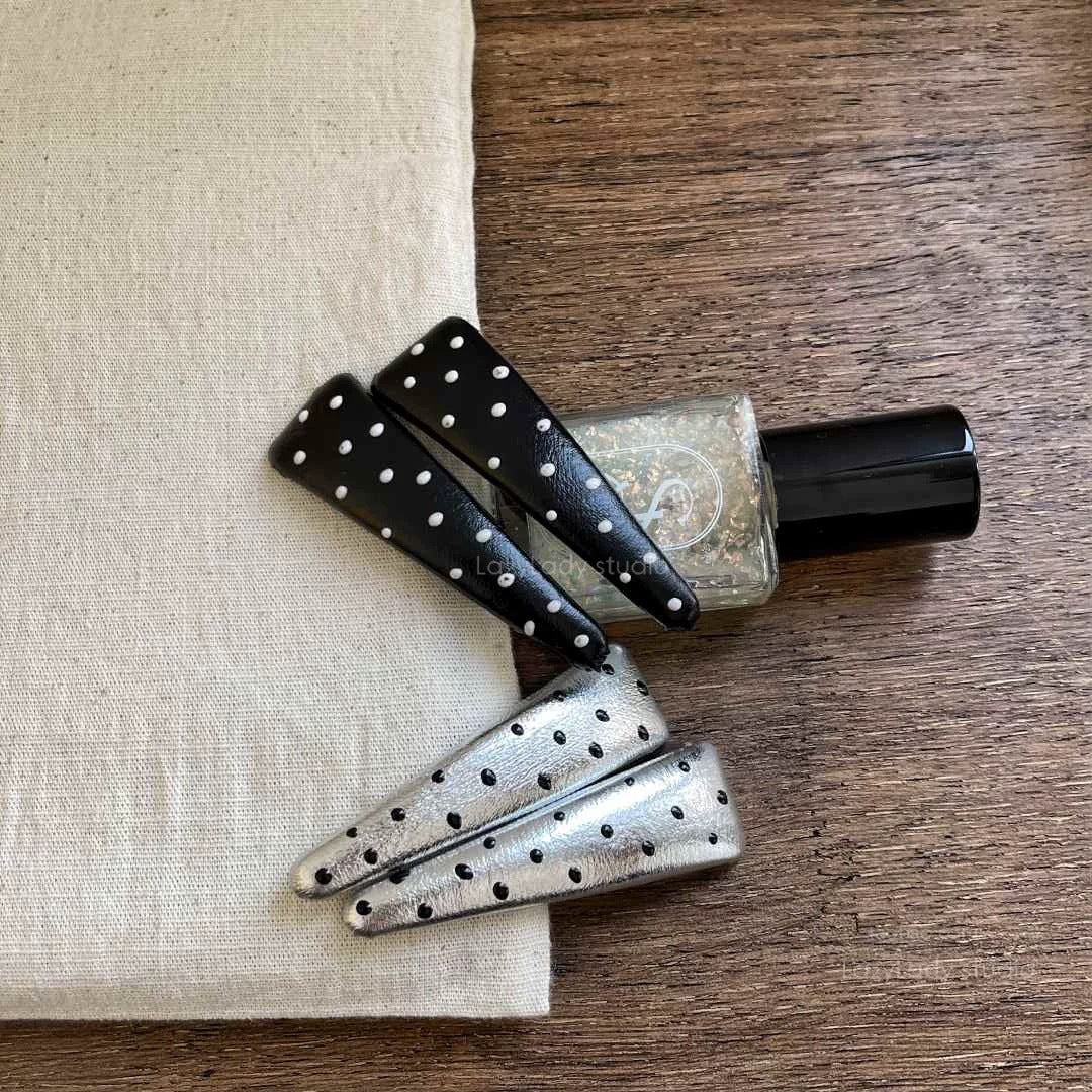 Polka Dot Triangle Hair Clip