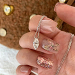 Aurora Gleam — S925 Silver Marquise Zircon Necklace