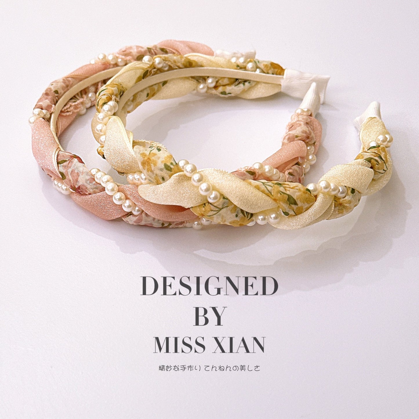 Floral Pearl Twist Headband