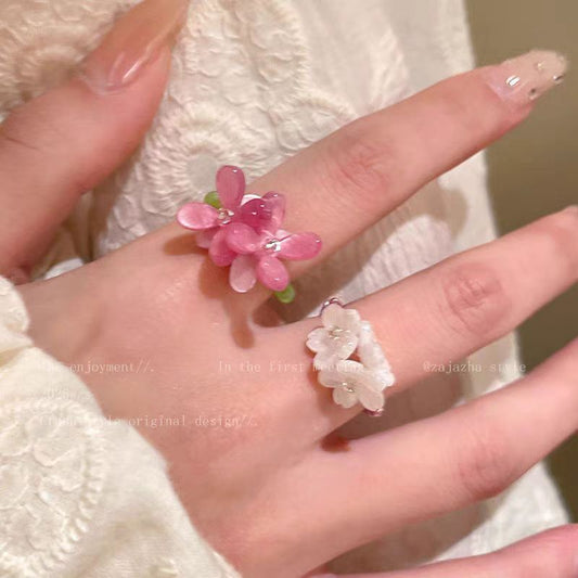 Violet Flower Stackable Ring