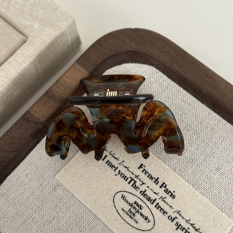 Wavy Acetate Small Hair Claw