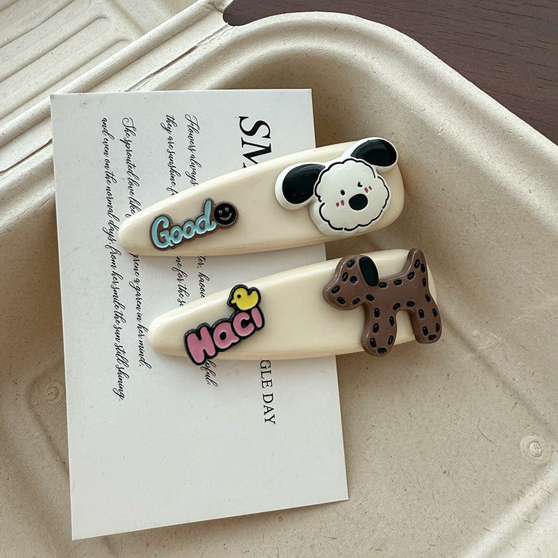 Cartoon Dog Acetate Hair Clip