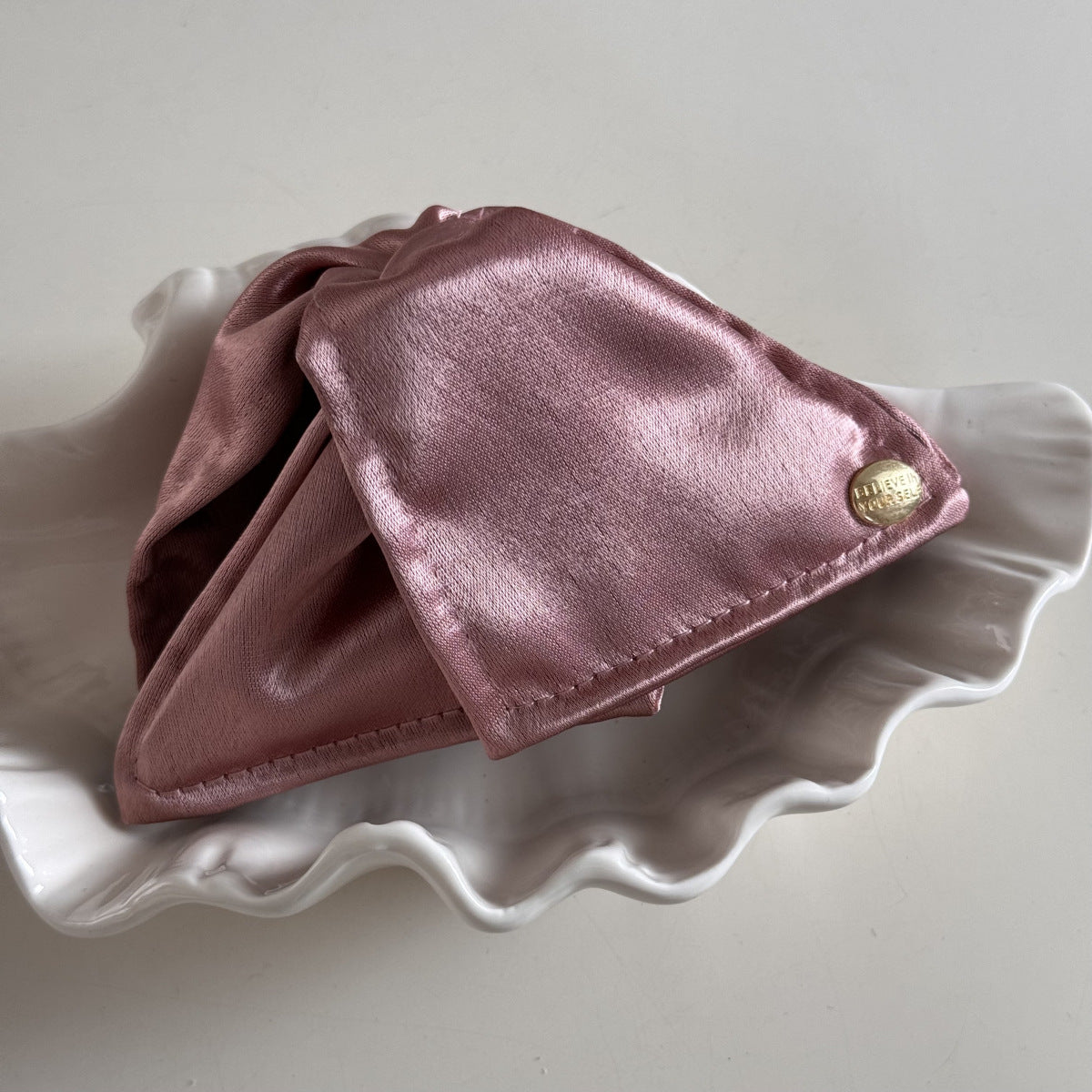 Satin Shell Triangle Hair Clip