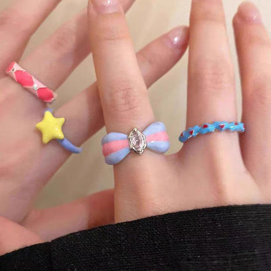 Dopamine Enamel Star Ring