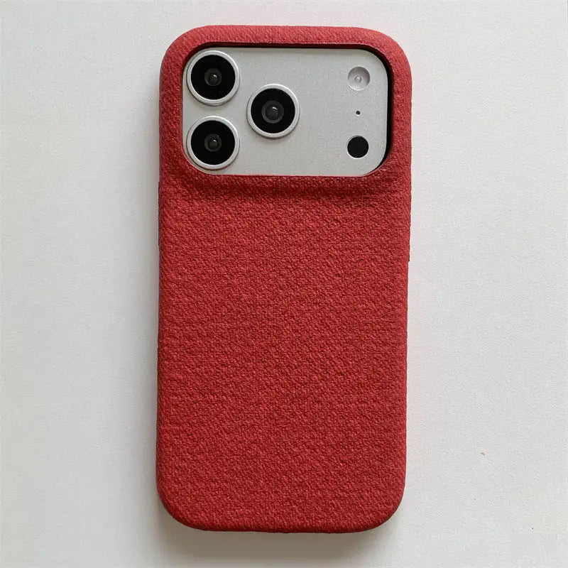 Textured Fabric Classic Solid Color iPhone Case