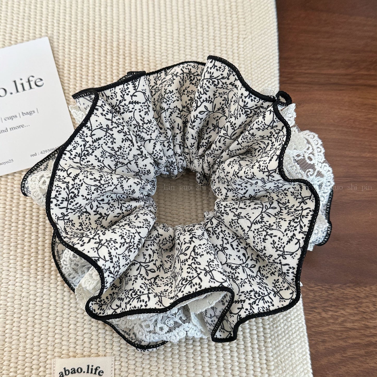 Luxury Floral Layered Scrunchie