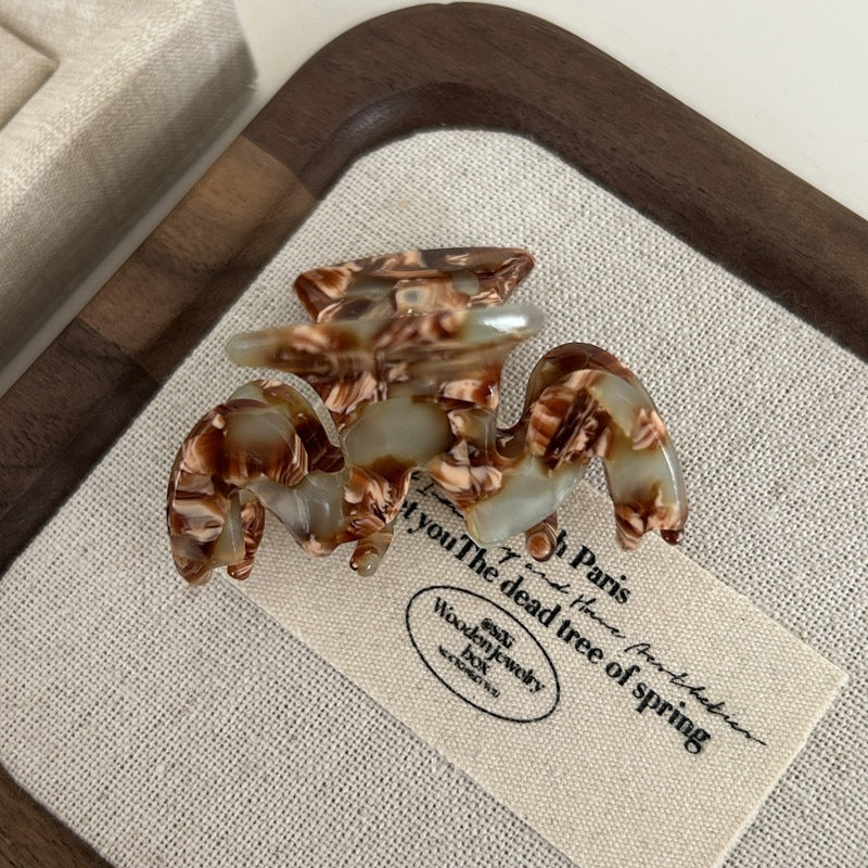 Wavy Acetate Small Hair Claw