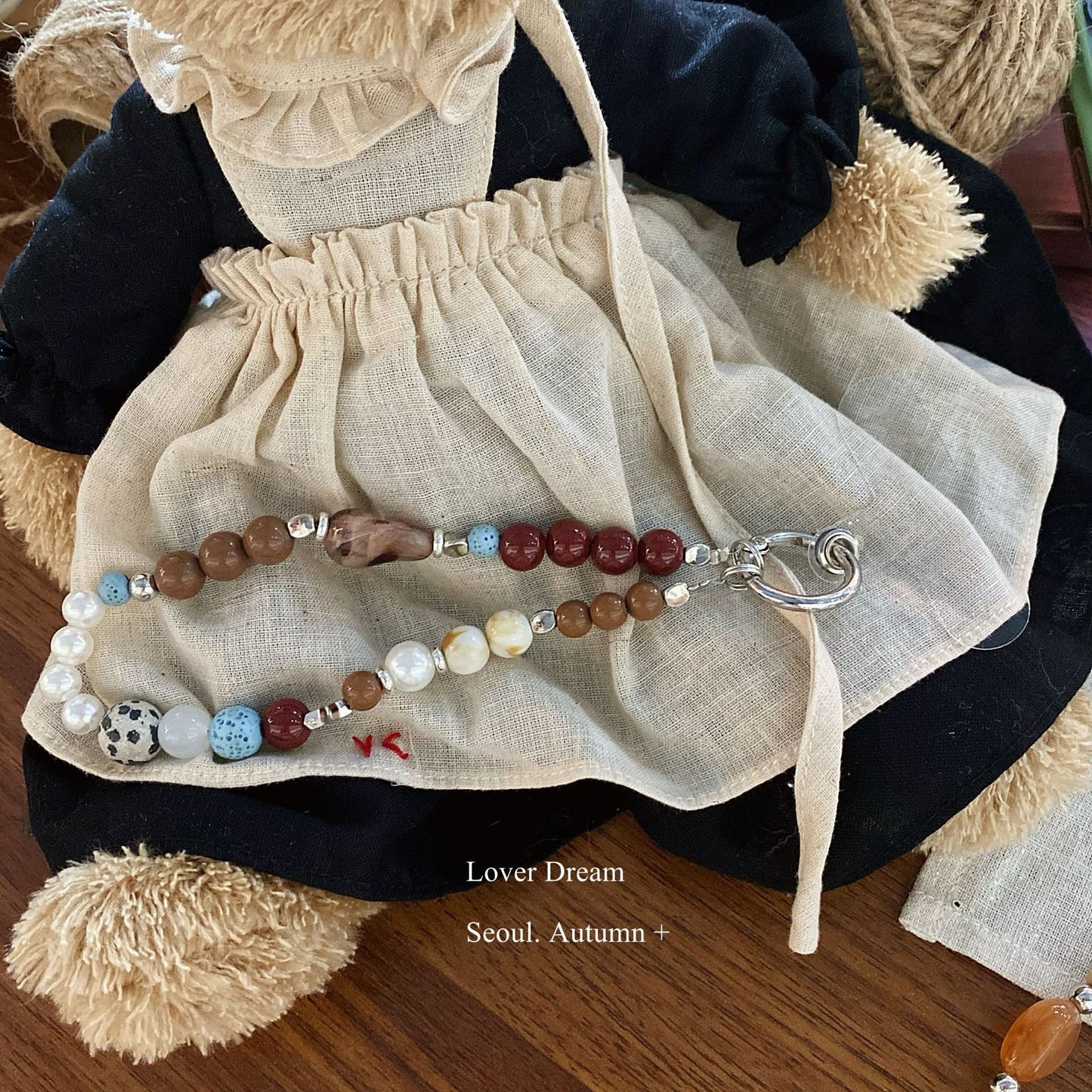 Mallard Stone Bead Phone Strap