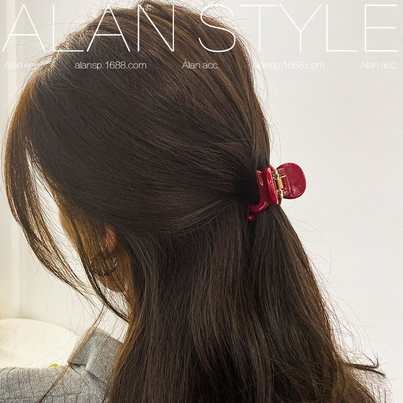 Thick 4mm Red Hair Clip