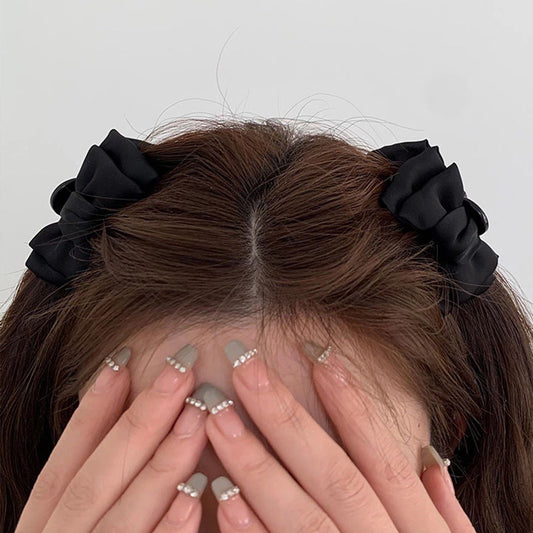 Black Bow Princess Hair Clip