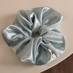 Cream Satin Oversized Scrunchie