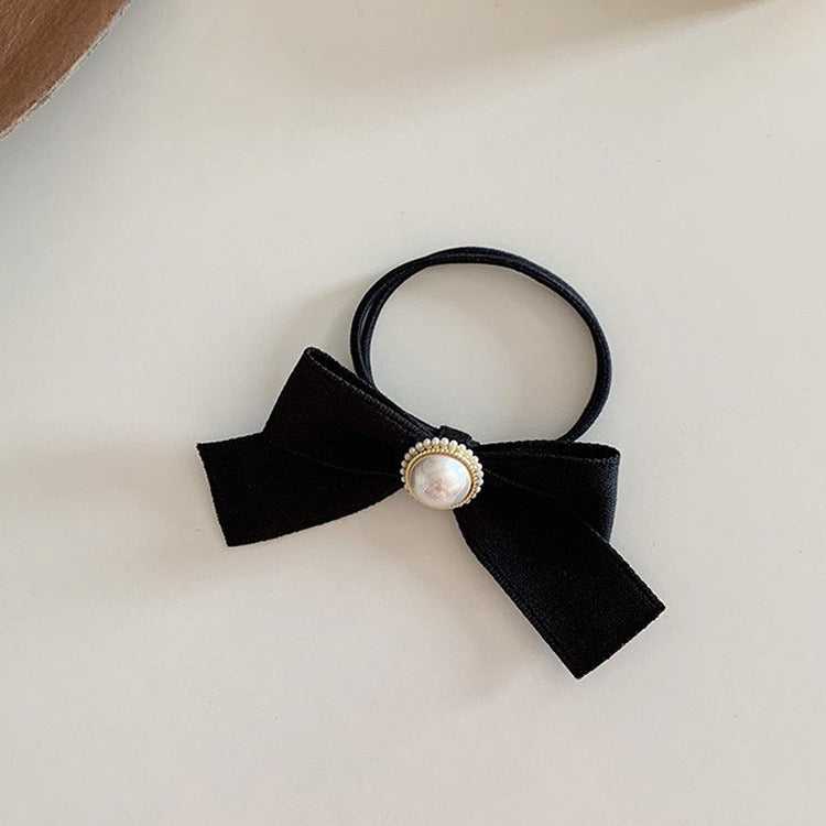 Pearl Bow Hair Tie