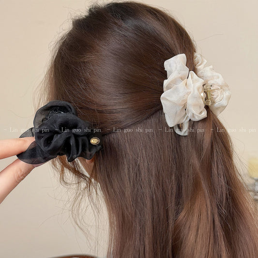 Delicate Mesh Half-Up Hair Claw
