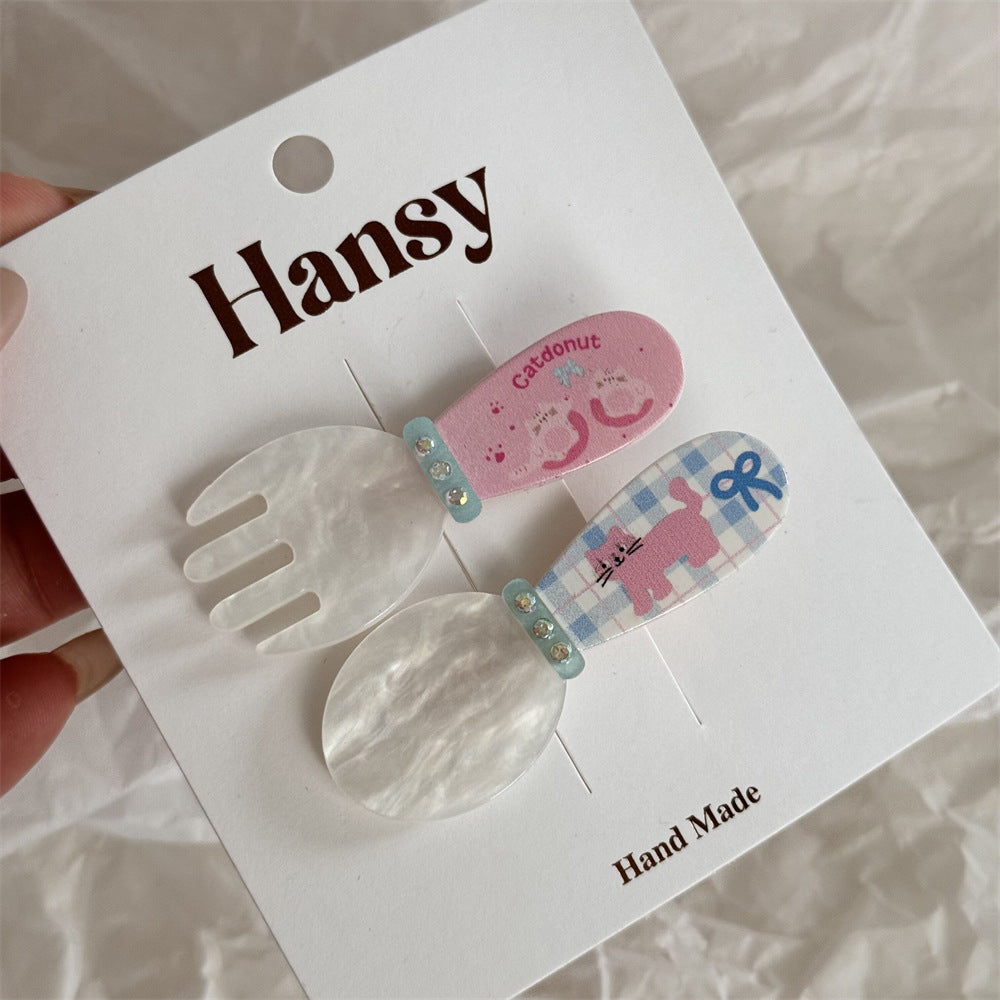 Cute Cat & Dog Hair Clip Set