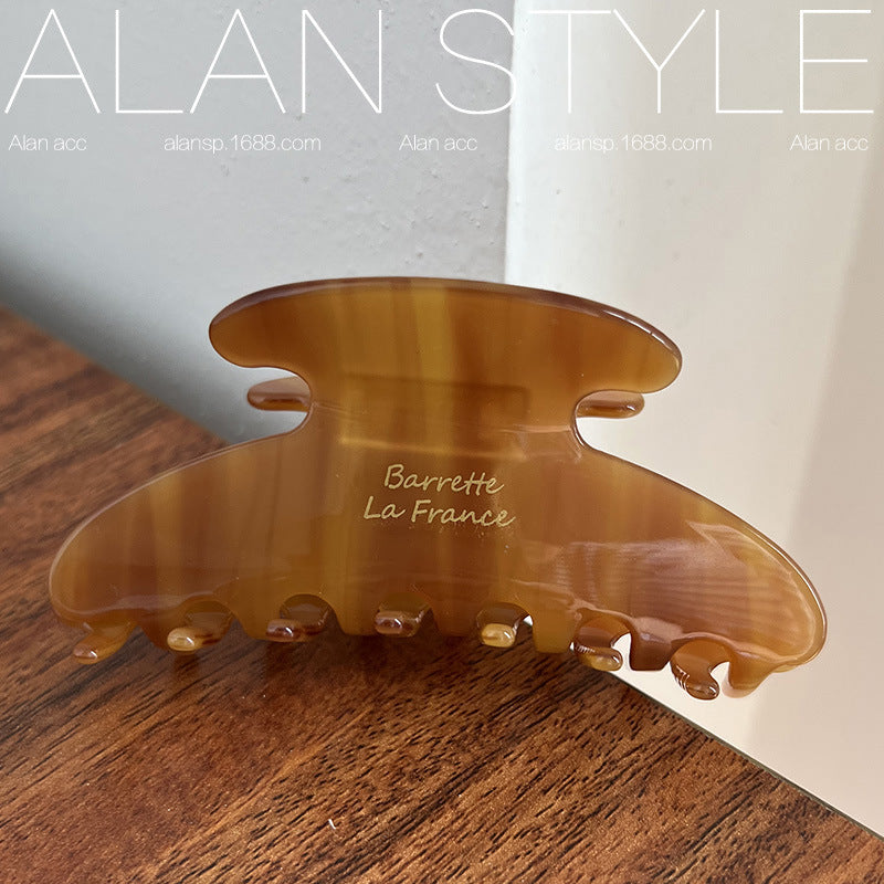 Black Medium Acetate Hair Clip