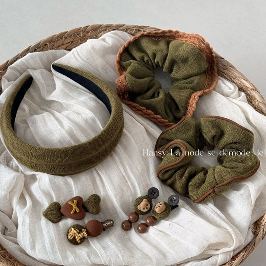 Cute Bear Fabric Hair Clip