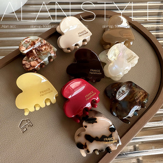 Mini Heart Acetate Hair Claw