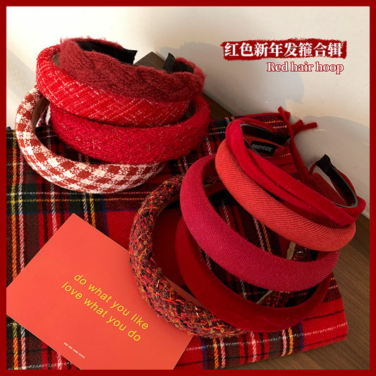 Red Sponge High-Top Headband