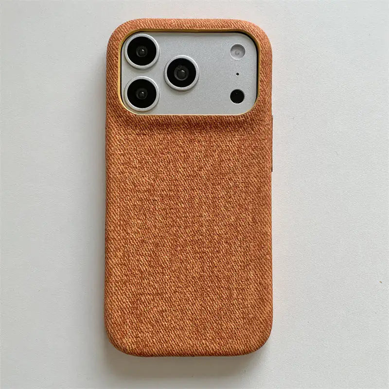 Textured Fabric Classic Solid Color iPhone Case